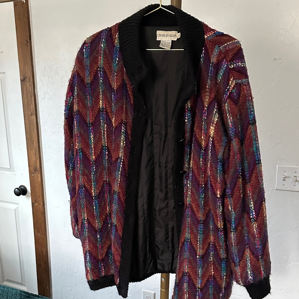 Charles Klein Women's Multicolor Chevron Jacket